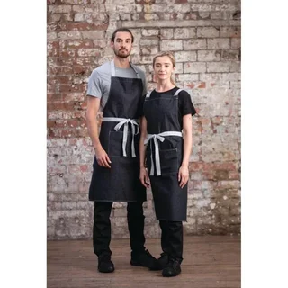 Denim Bib Apron Southside Polycotton Black 700x1000 mm