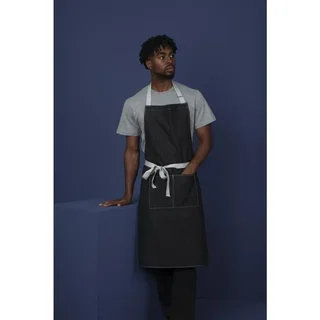 Denim Bib Apron Southside Polycotton Black 700x1000 mm