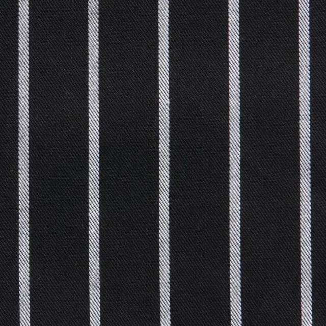 Delantal Peto Tejido Premium con Rayas Blanco y Negro