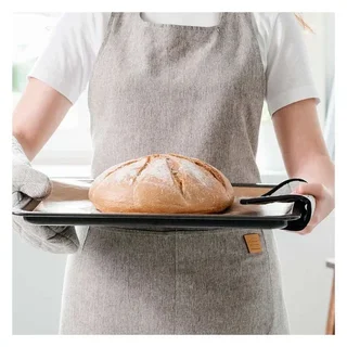 Grembiule da Cucina Unisex - Motivo Marmo Grigio - 68 x 83 cm