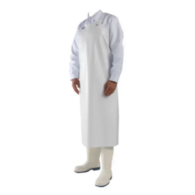 Wasserdichte weiße PVC-Küchenschürze für die Spüle