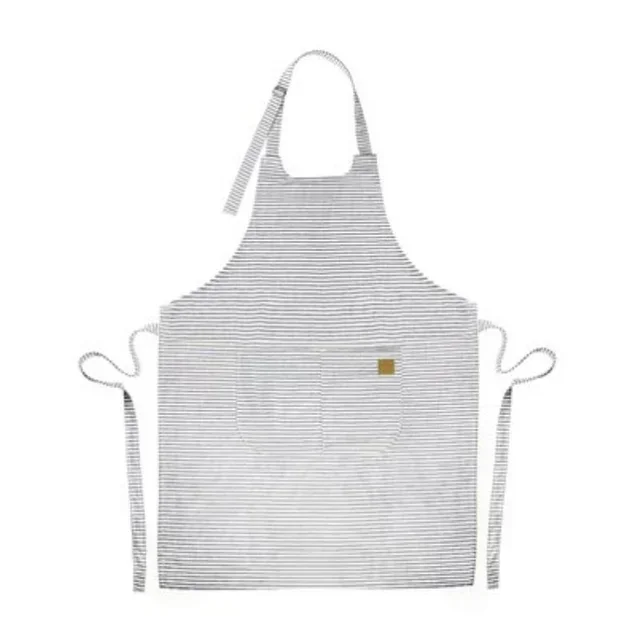 Unisex Striped Blue and White Apron - 68 x 83 cm