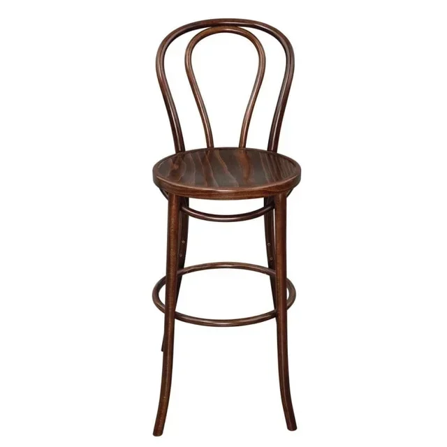 Bistro Bar Stool in Bent Walnut Wood