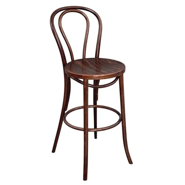 Bistro Bar Stool in Bent Walnut Wood