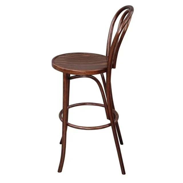 Bistro Bar Stool in Bent Walnut Wood