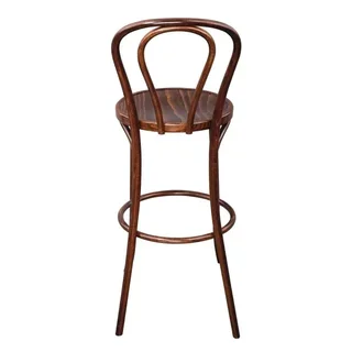 Bistro Bar Stool in Bent Walnut Wood