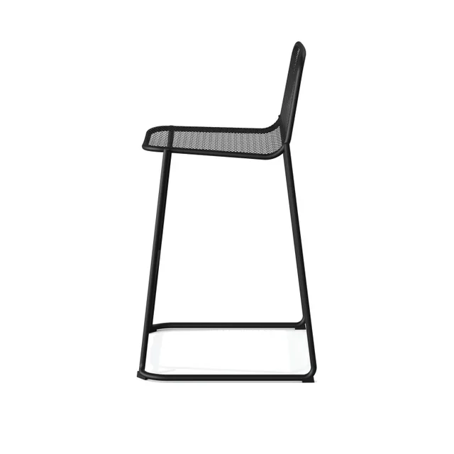Mase Stackable Metal Bar Stool - Black Finish