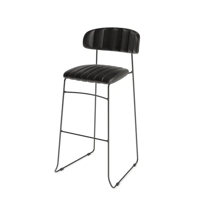 Tabouret de Bar Mundo - Noir Similicuir