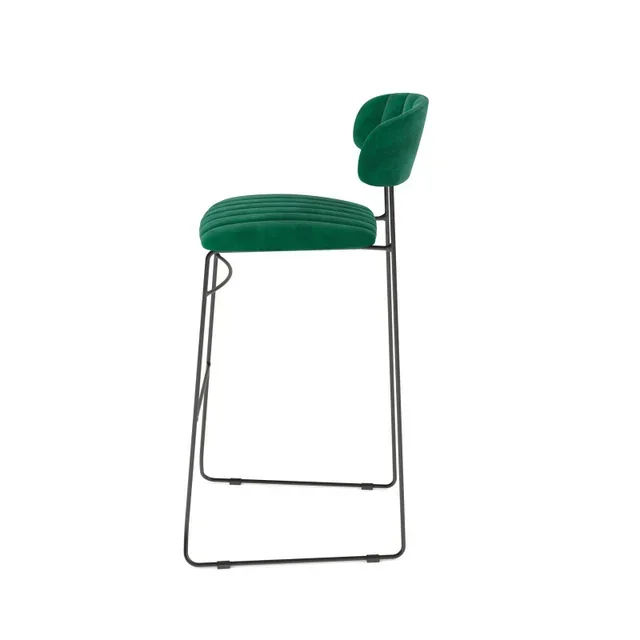 Tabouret de Bar Mundo - Velours Vert Émeraude