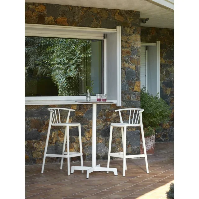 Pack of 2 Woody High Stools - Dark Grey