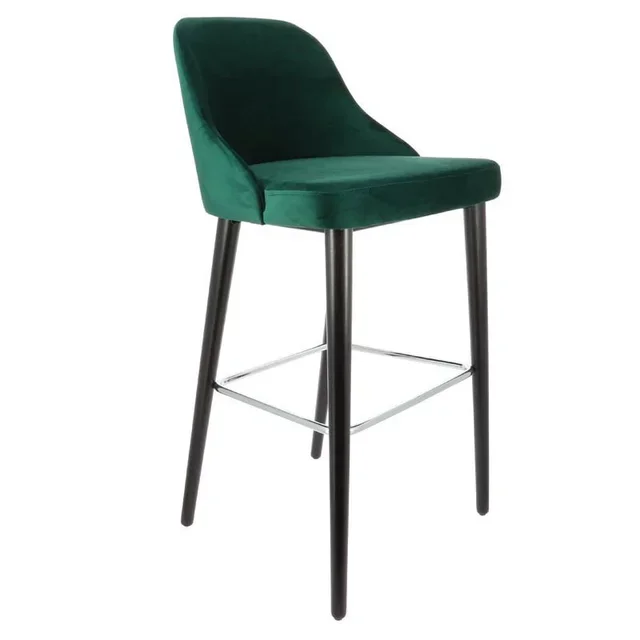 Ainhoa High Stool - Emerald Green Velvet - Height 103 cm