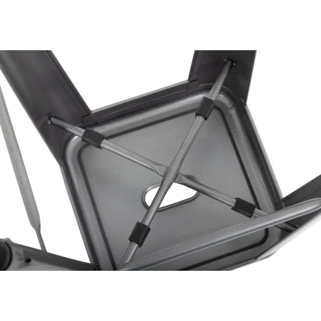 Tabourets de Bar Acier Galvanisé Gris Métallique - Lot de 4
