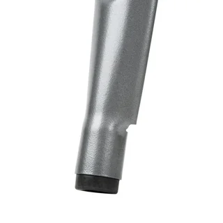 Barhocker mit Rückenlehne und Sitz aus Massivholz - Metallic-Grau Finish - 4er Set