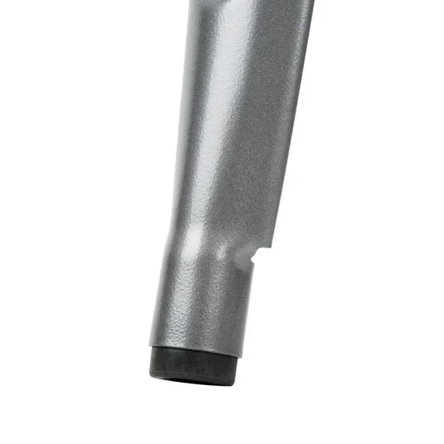 Barhocker mit Rückenlehne und Sitz aus Massivholz - Metallic-Grau Finish - 4er Set