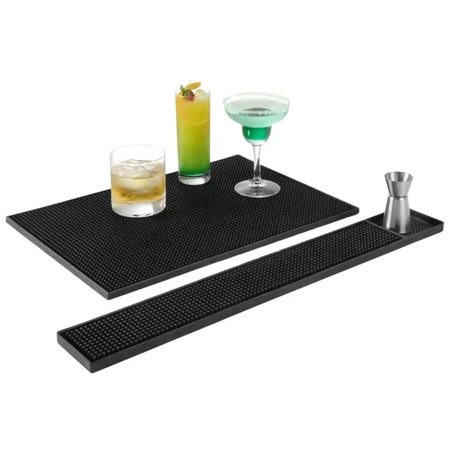 Esterilla de Bar Antideslizante de Goma Negra 300 x 150 mm