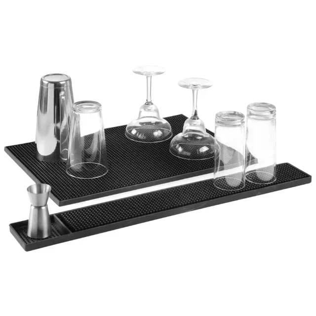 Esterilla de Bar Antideslizante de Goma Negra 300 x 150 mm