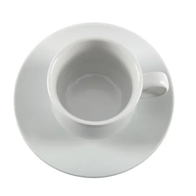 Tazza impilabile in ceramica bianca 200 ml diametro 8 cm - Confezione da 12
