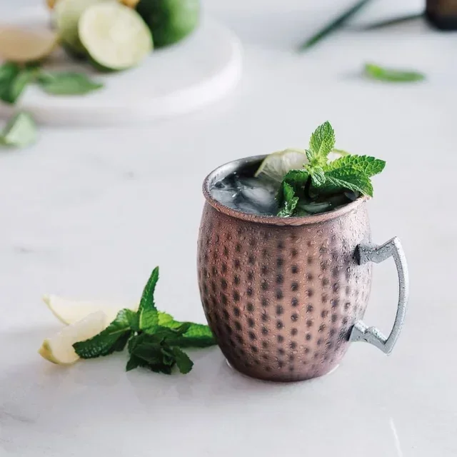Moscow Mule Mug Stainless Steel 550 ml – 9 cm Diameter – Premium Cocktail Cup