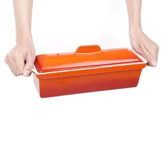 Terrina de Cristal Naranja 1,7 Litros