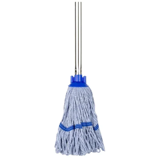 Cabeça de Mop de Microfibra com Franjas Faixa Azul - 200g