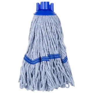 Cabeça de Mop de Microfibra com Franjas Faixa Azul - 200g