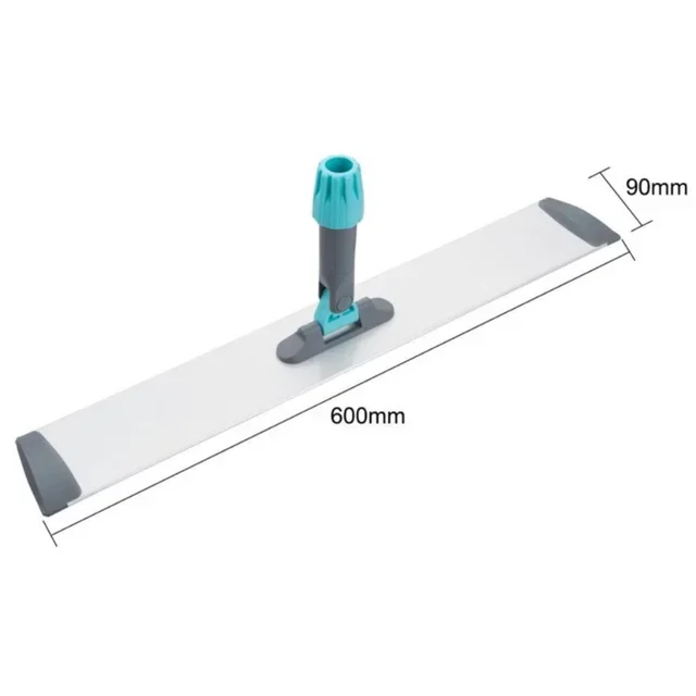 Cabeça de Esfregão Plano Alumínio Branco 60 cm