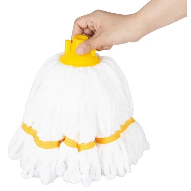 Tête de Balai Serpillère Microfibre Bande Jaune - 150 g