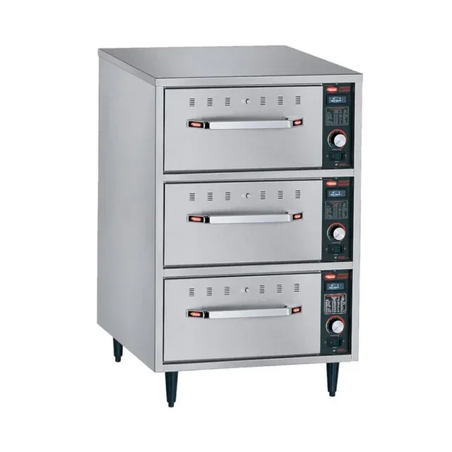 Slim Heated Display Cabinet 3-Tier - Freestanding Hot Food Holding Cabinet