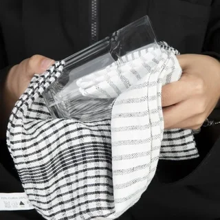 Strofinaccio da Cucina Nero in Policotone - Confezione da 10 Pezzi