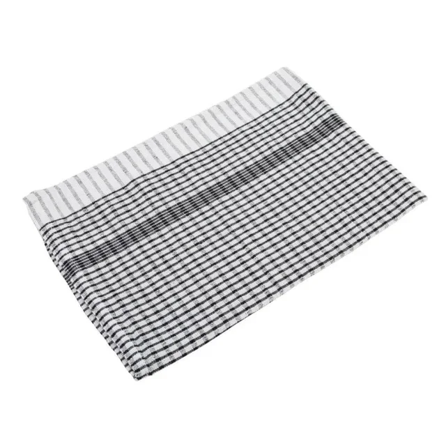 Torchon de Cuisine Noir Polycoton - Set 10 Pièces