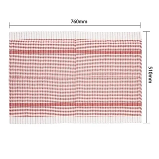 Torchon de Cuisine Rouge Polycoton - Pack 10 Pièces