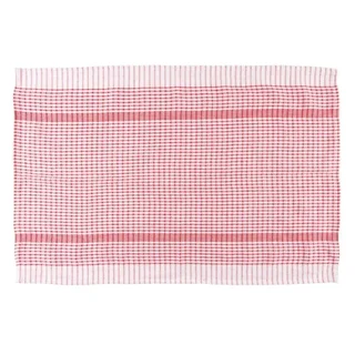 Torchon de Cuisine Rouge Polycoton - Pack 10 Pièces