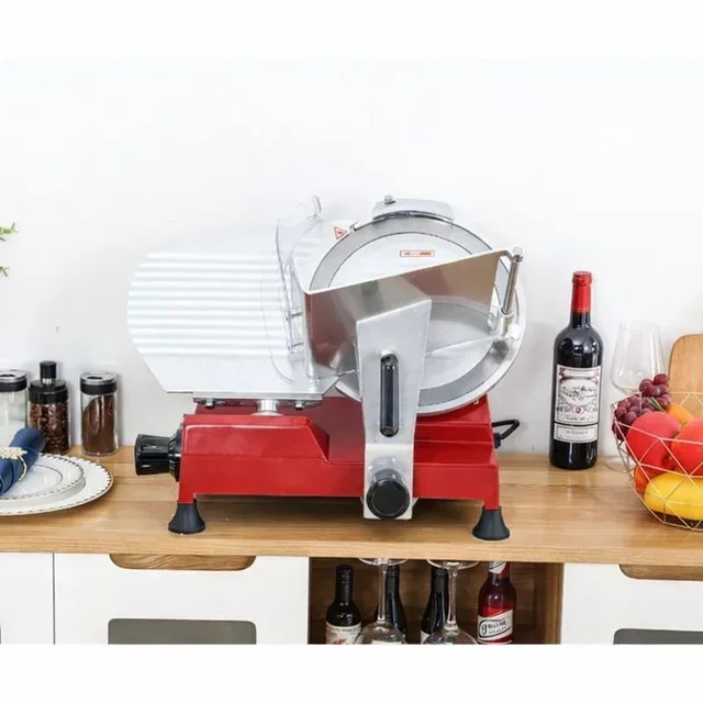 Cortafiambres Profesional de Gravedad 300 mm para Charcutería - Color Rojo