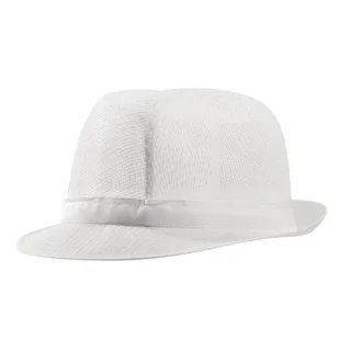 White Mesh Trilby Hat for Women - Large Size L