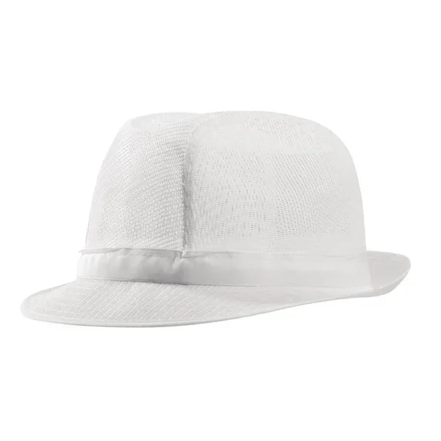 White Mesh Trilby Hat for Women - Large Size L