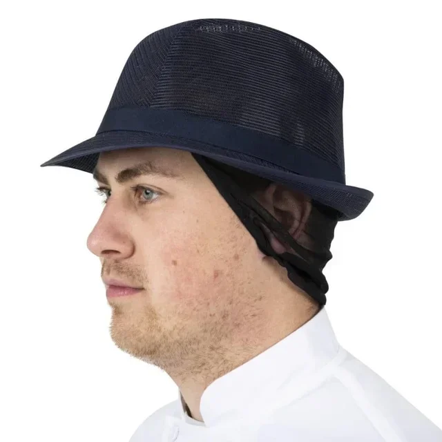 Trilby Hat Navy Blue Mesh - Size M