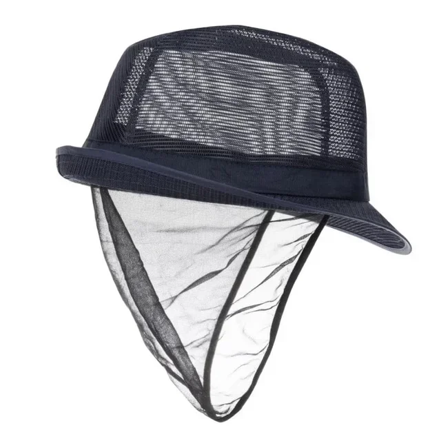Trilby Hat Navy Blue Mesh - Size M