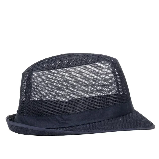 Trilby Hat Navy Blue Mesh - Size M