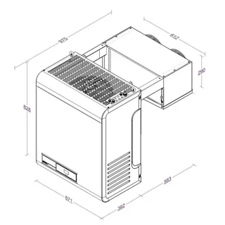 Negative Cold Unit for Cold Room - Capacity 8.4 to 17.4 m³