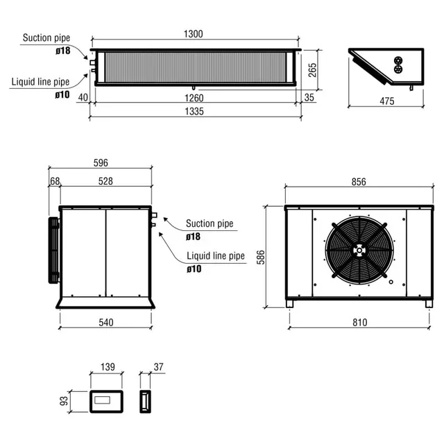 Unidad Frigorífica Monoblock Positiva - Volumen 48 a 73 m³ - Para Cámara Frigorífica
