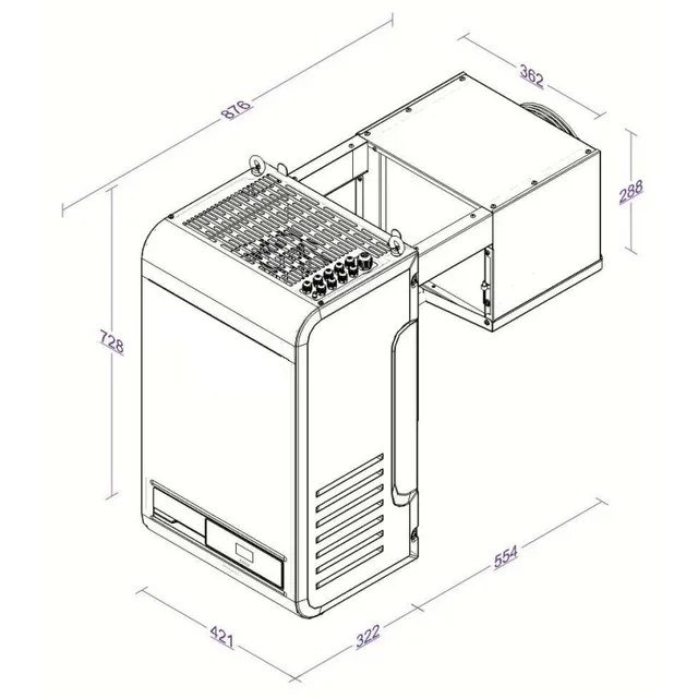 Unidade de Refrigeração Positiva para Câmara Fria - Capacidade 9,6 a 19,9 m³
