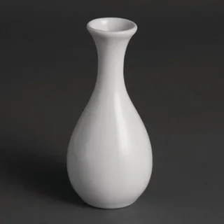 Vase Bouteille Blanc 125 mm - Lot de 12