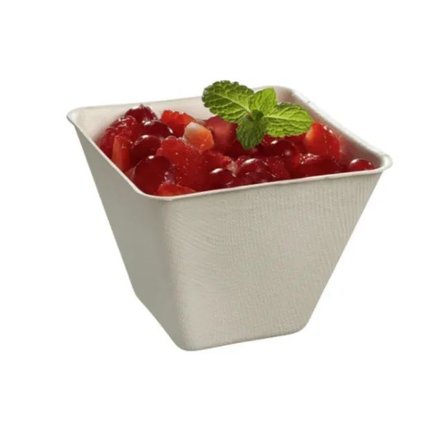 Ökologischer Zuckerrohrfaser-Becher - 220 ml - Packung mit 30 Stück