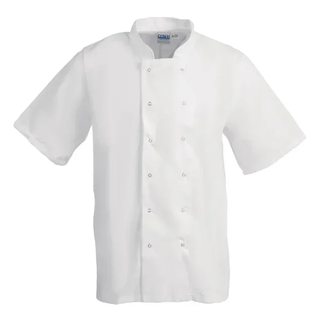 Boston Chef Jacket Short Sleeves White - Size XL