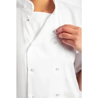 Boston Chef Jacket Short Sleeves White Size S