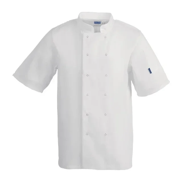 White Short Sleeve Chef Jacket Vegas Unisex - Size XL