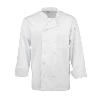 White Chef Jacket Long Sleeves Calgary Unisex - Size L