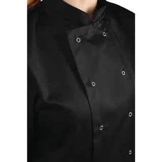 Black Unisex Chef Jacket Short Sleeves Vegas Size XS