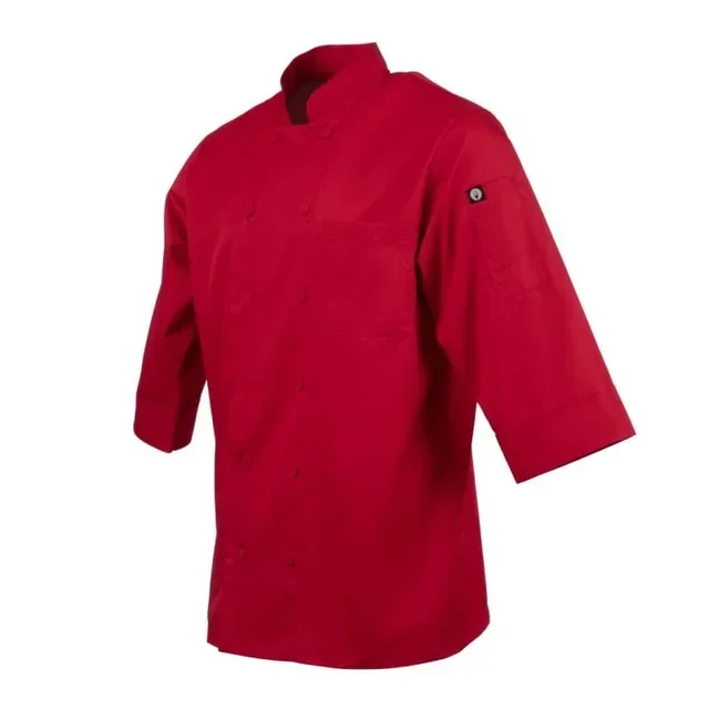 Veste de Chef Unisexe Rouge - Grand Format L