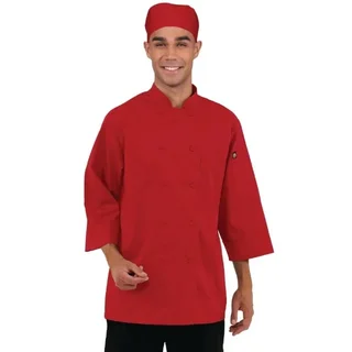 Unisex Red Chef Jacket Size S - Professional Hospitality & Catering Clothing